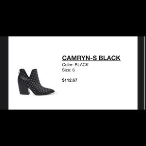 Steve Madden Camryn black studded booties size 6